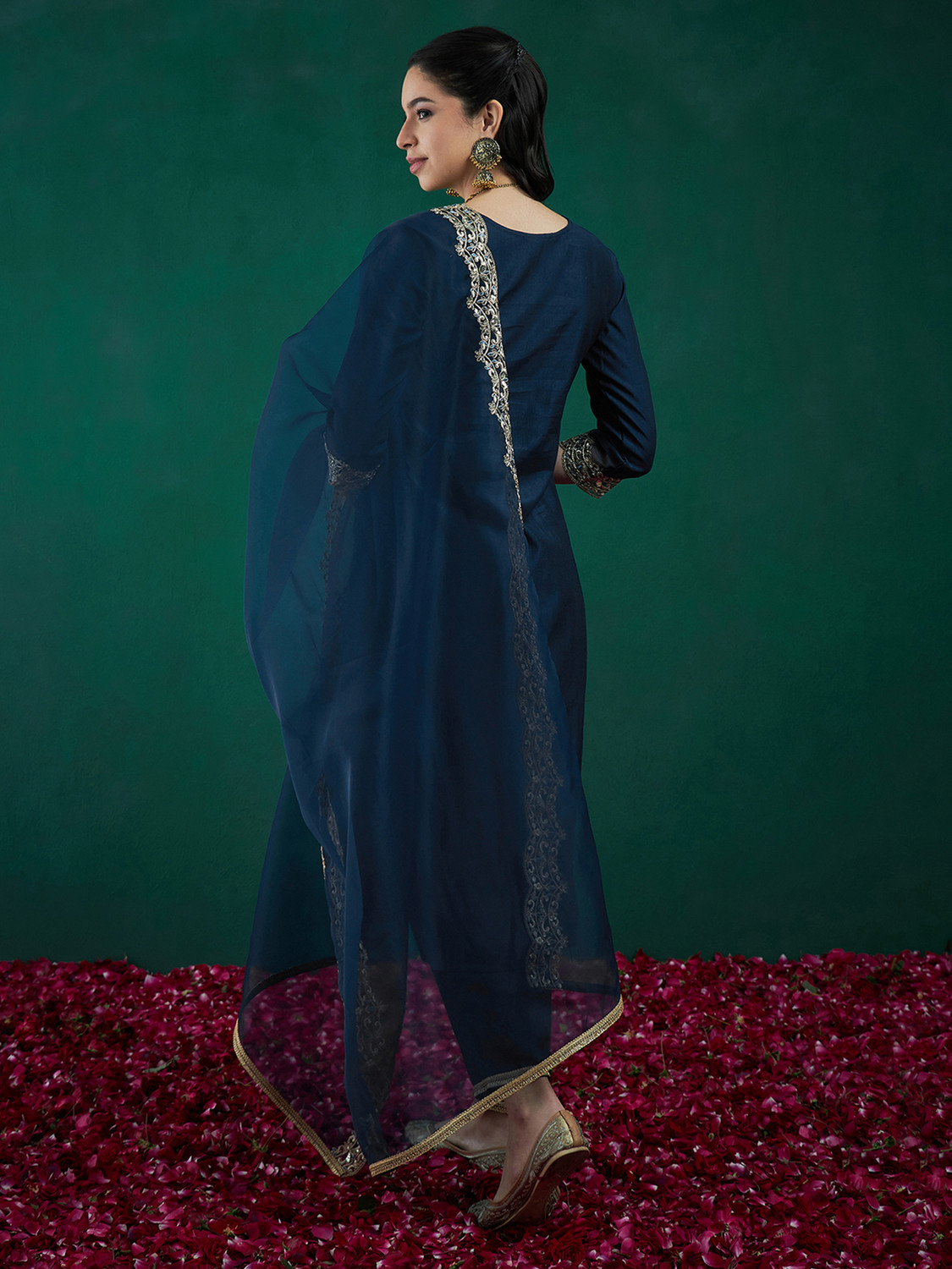 Image of Indo Era Women Kurta Pant Dupatta Set