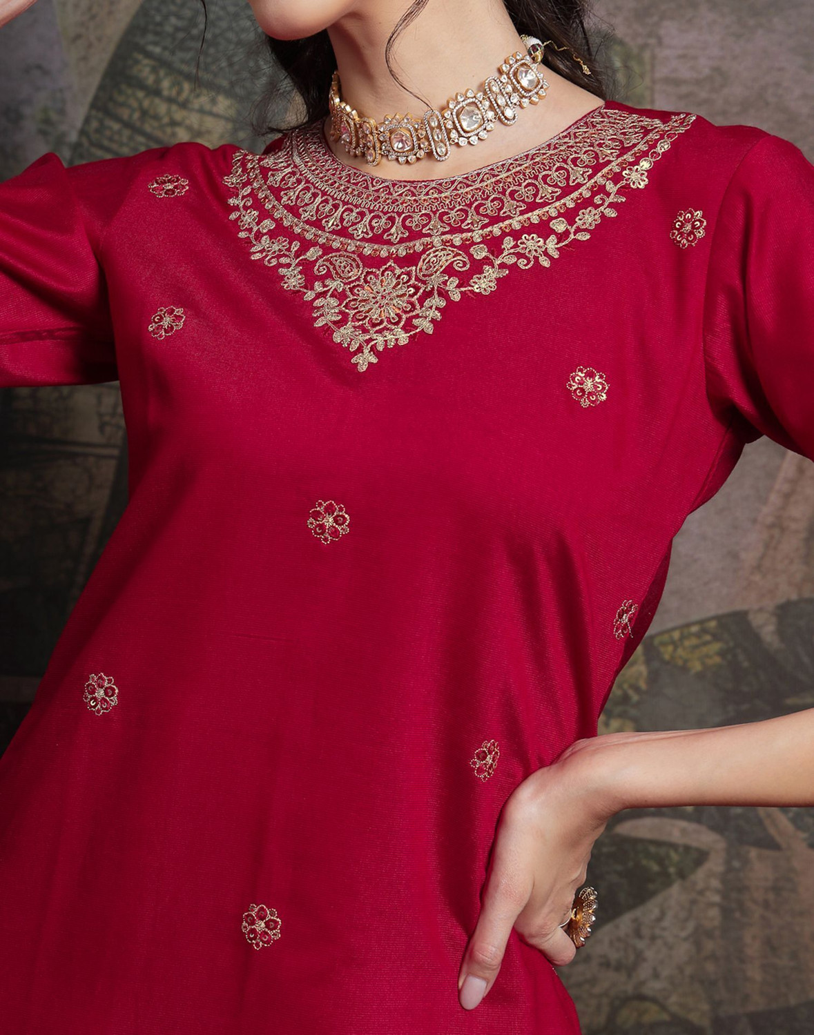Image of Skylee Women Kurta Sharara Dupatta Set