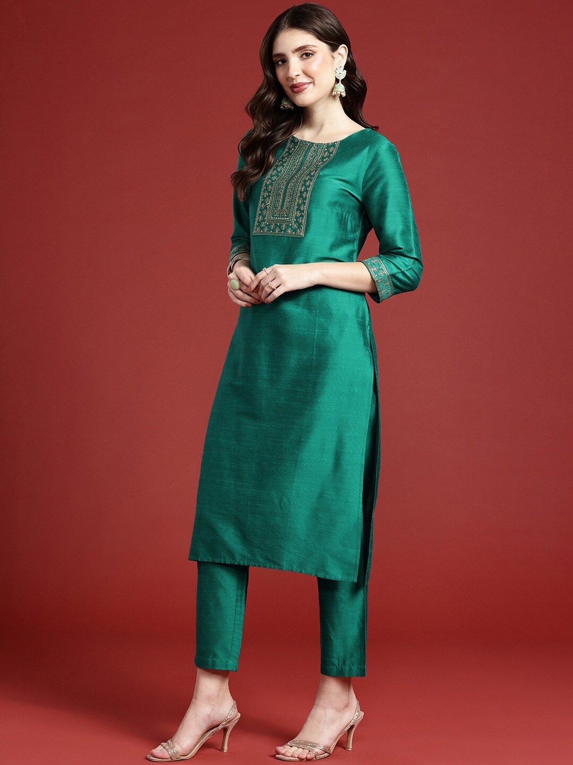 Image of ANOUK Women Kurta Pant Dupatta Set