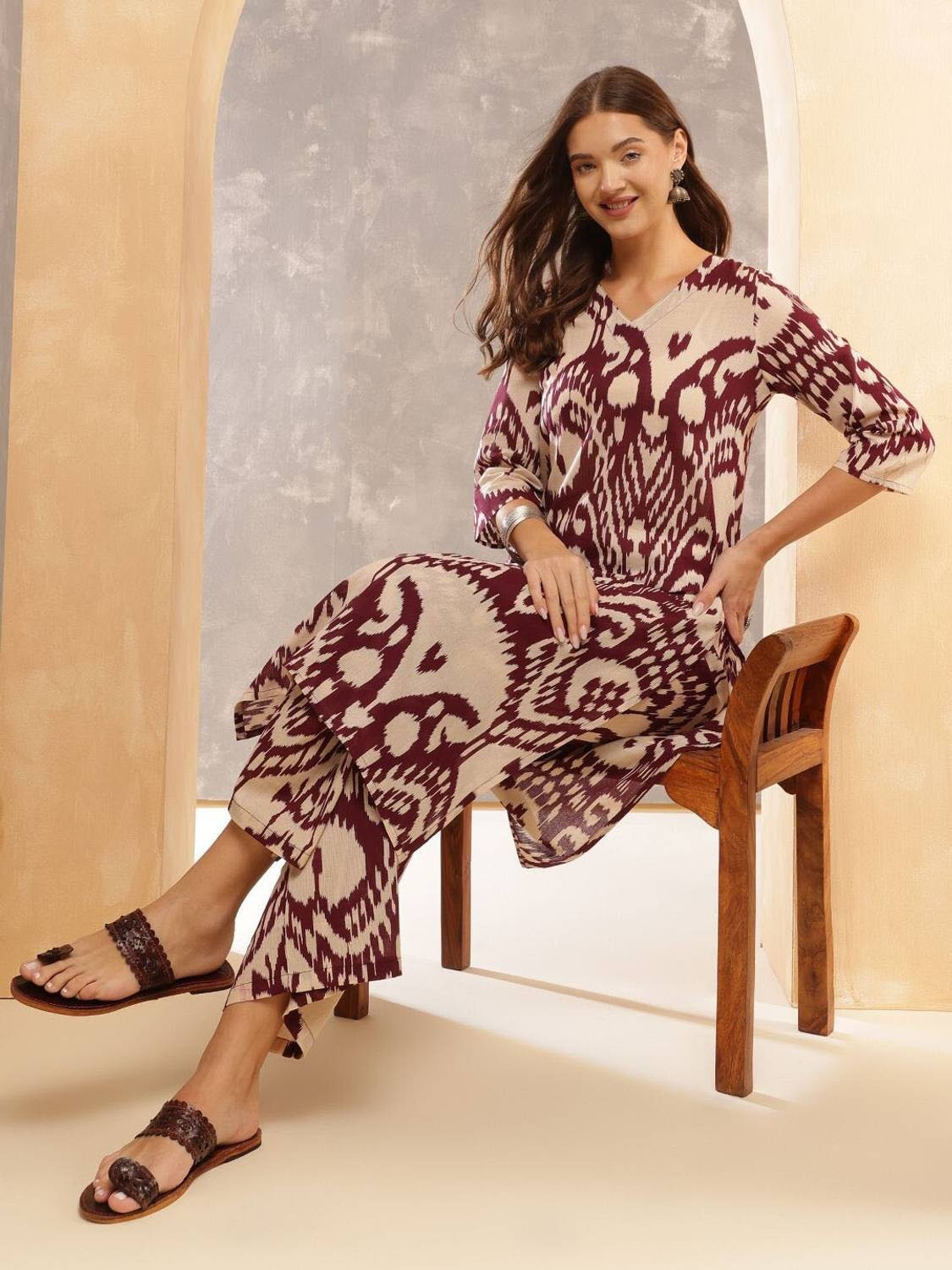 Image of FABUNNA COTTON Women Kurta Pant Set