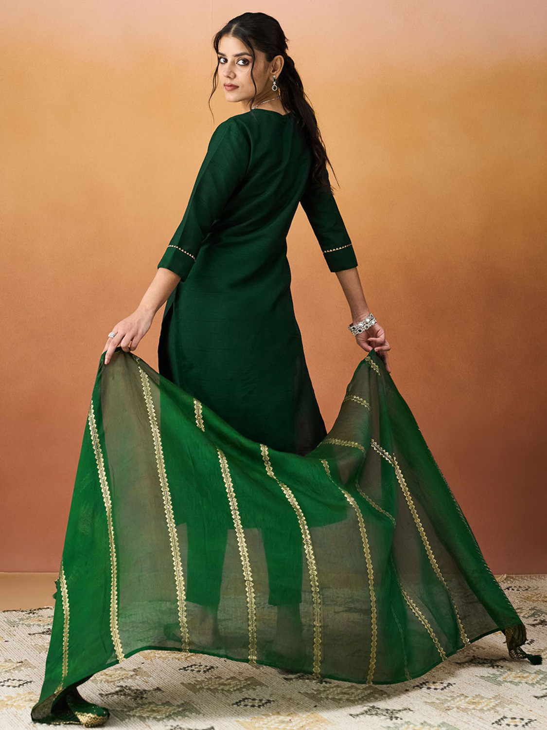 Image of Janmantar Women Kurta Pant Dupatta Set