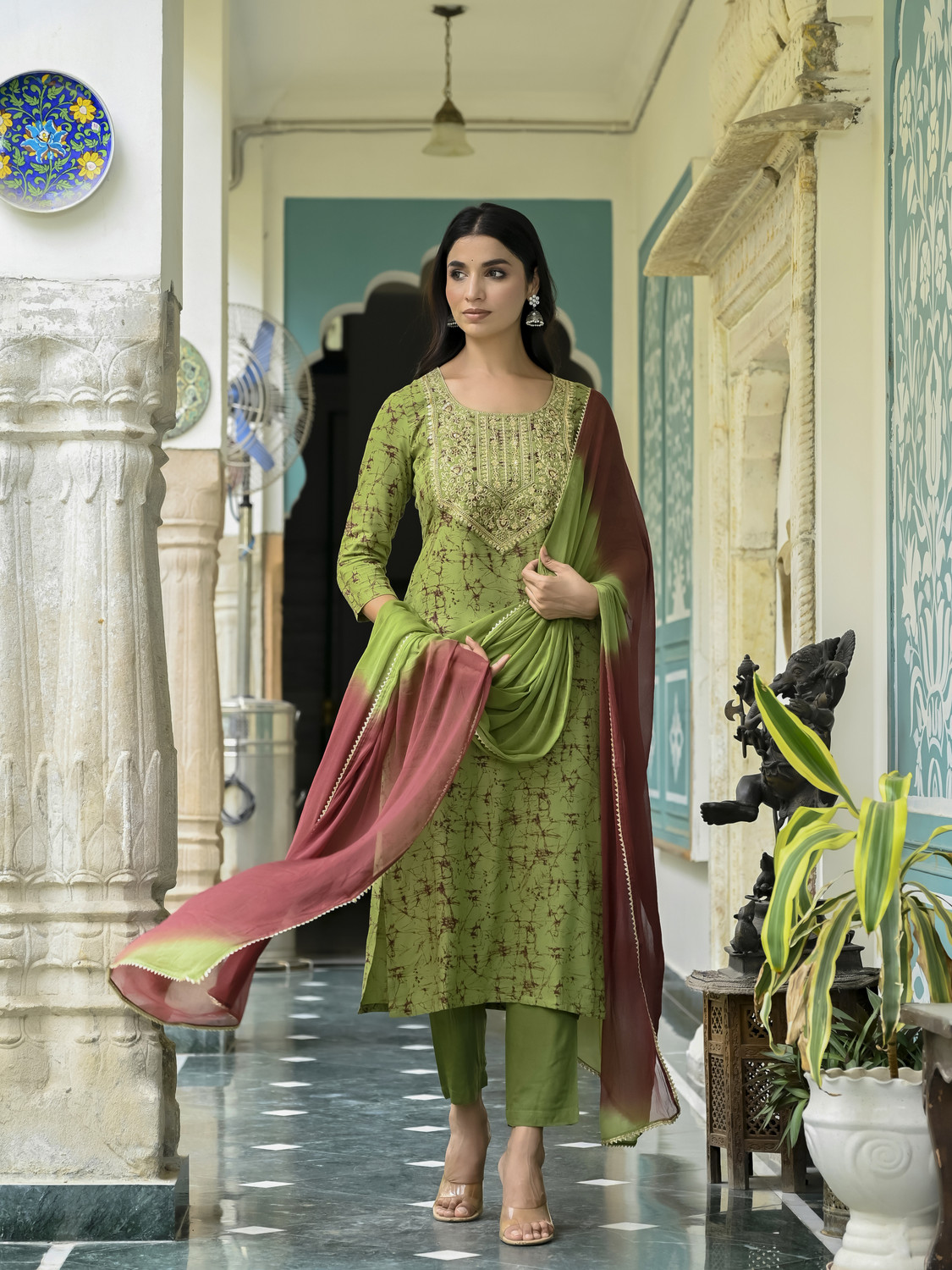Image of Aaghnya Fashion Women Kurta Pant Dupatta Set