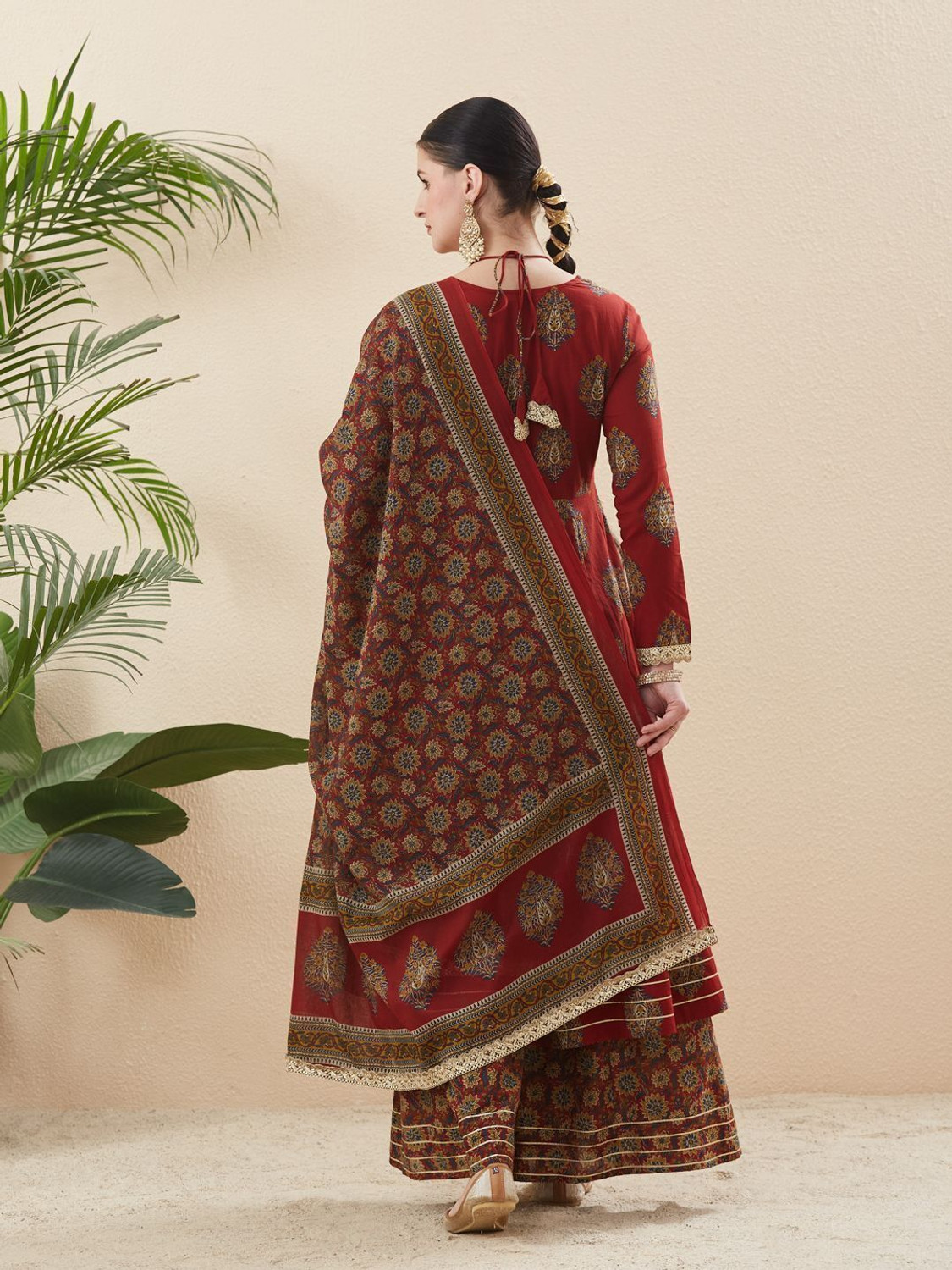 Image of MOKOSH Women Kurta Sharara Dupatta Set