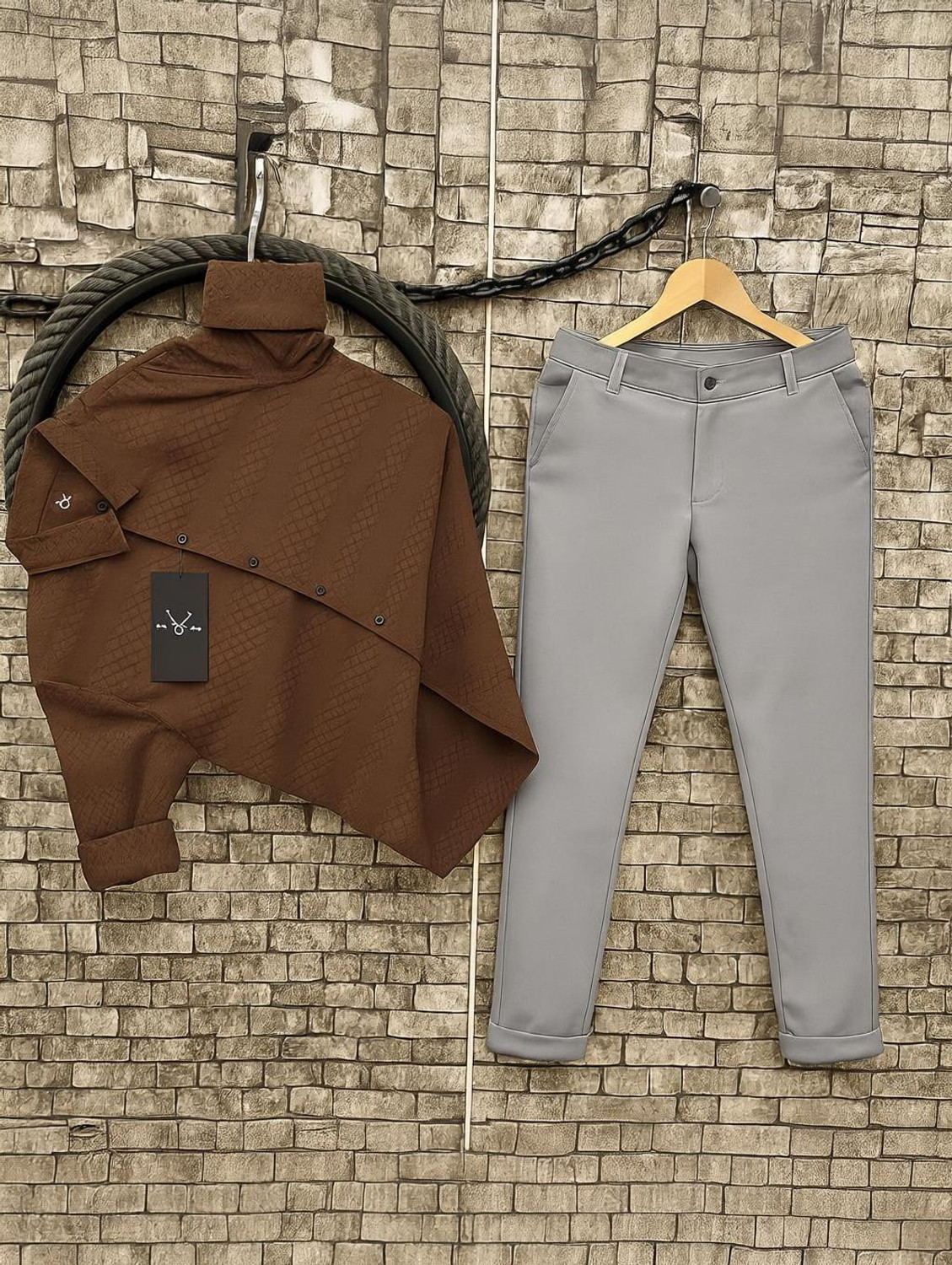 Image of Black Deer Men Shirt Pant Set