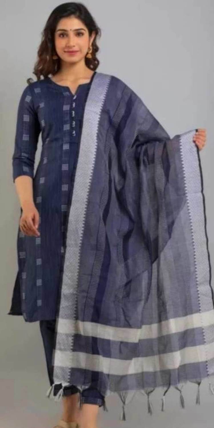 AmberEnterprise Women Kurta Pant Dupatta Set