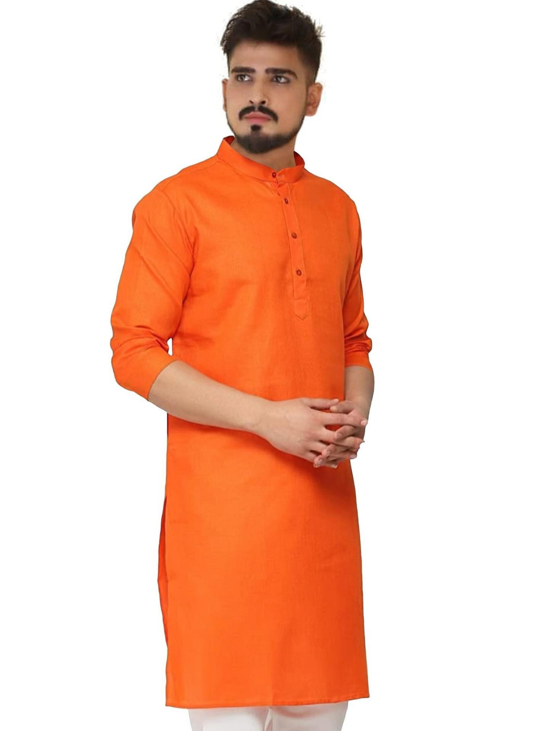 Image of seawind Men Solid Straight Kurta