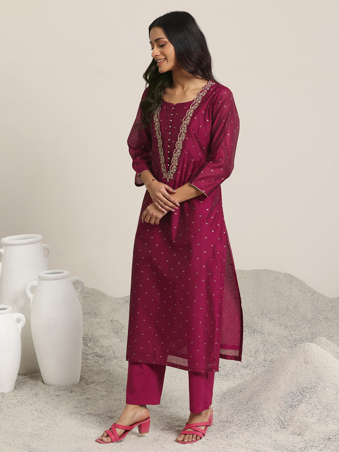 Image of LIBAS Women Kurta Pant Dupatta Set