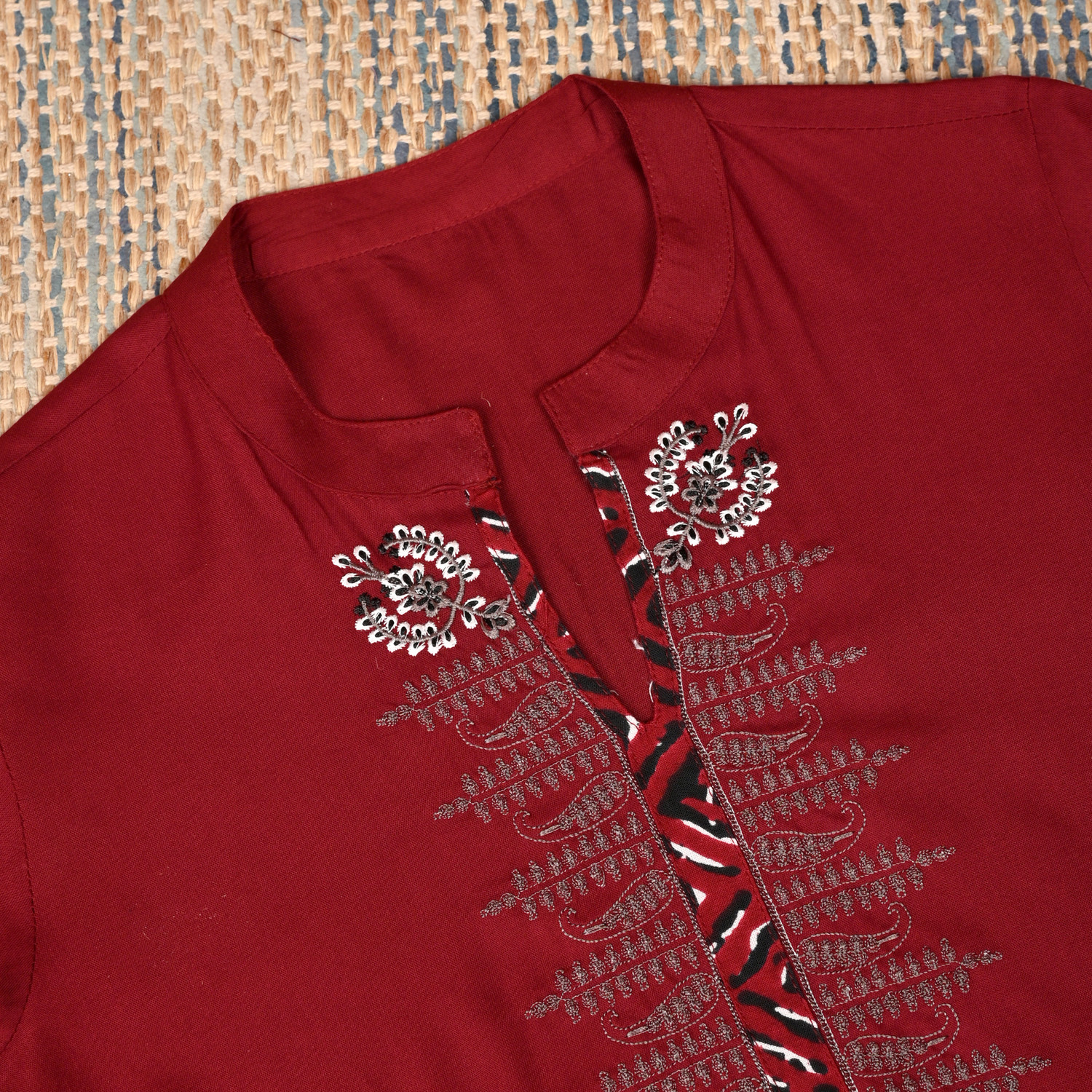 Image of Jaipuri Bunaai Women Kurta Palazzo Dupatta Set