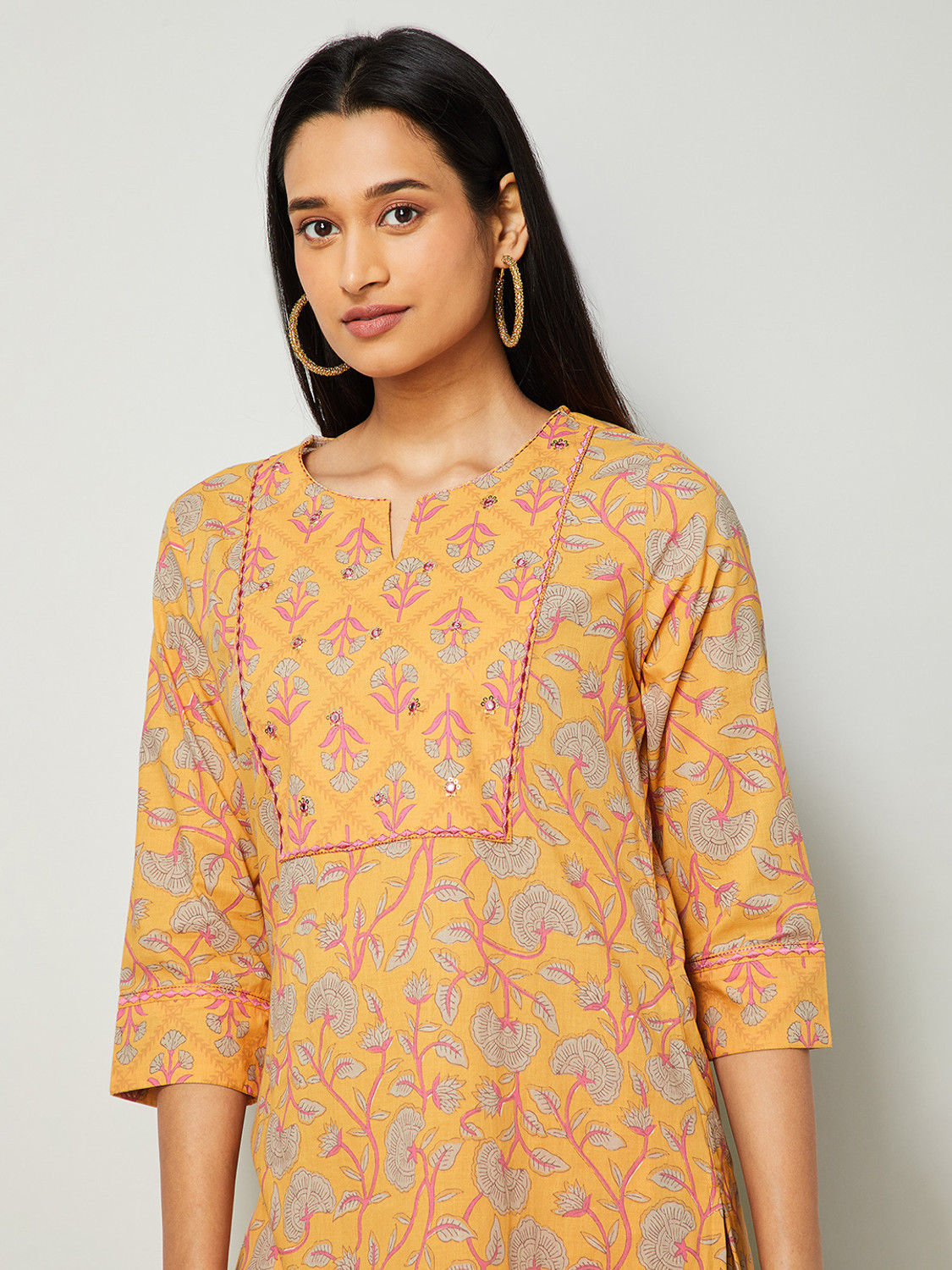 Image of Melange by Lifestyle Women Kurta Palazzo Dupatta Set