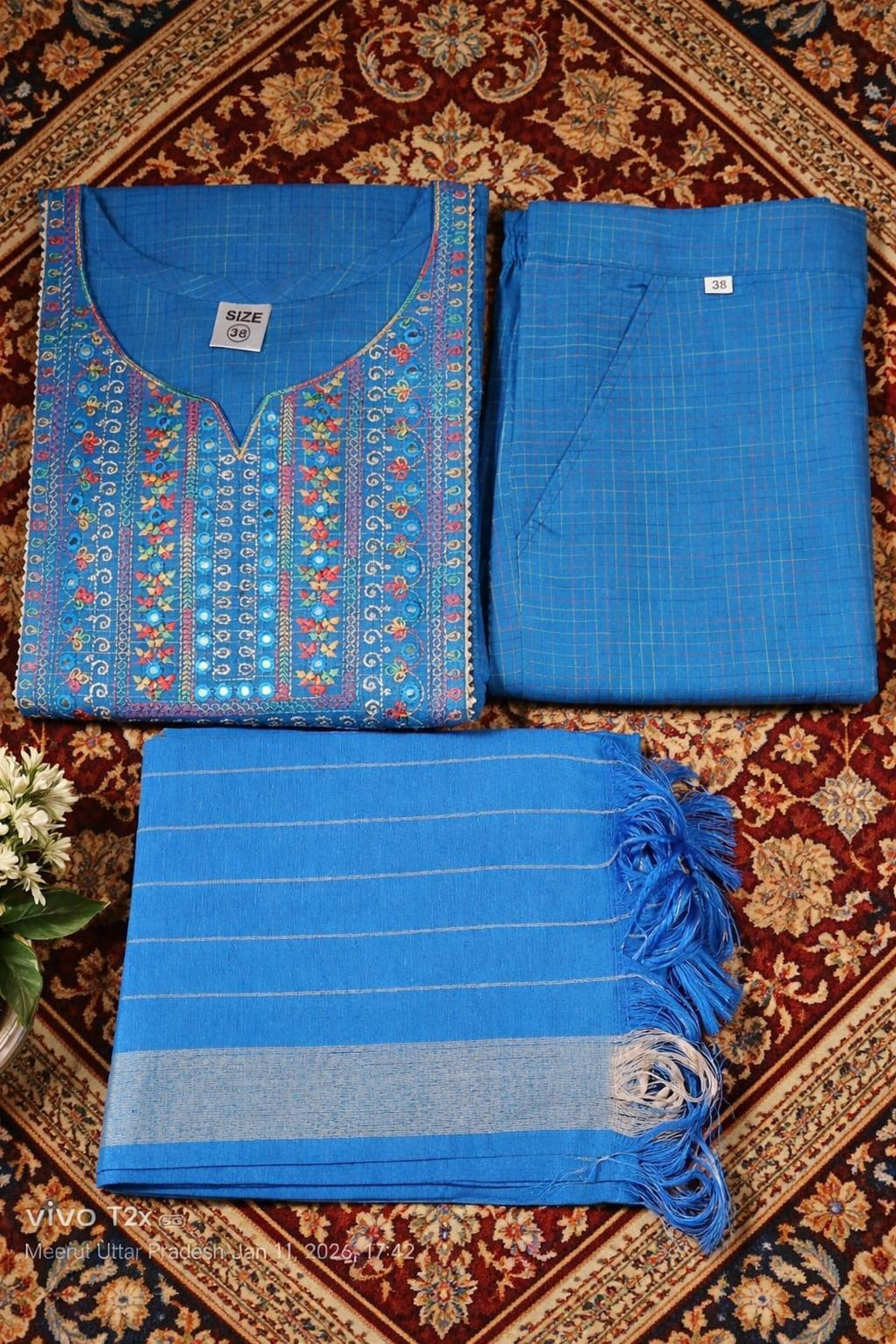 Image of Edeltraud collection Women Kurta Pant Dupatta Set
