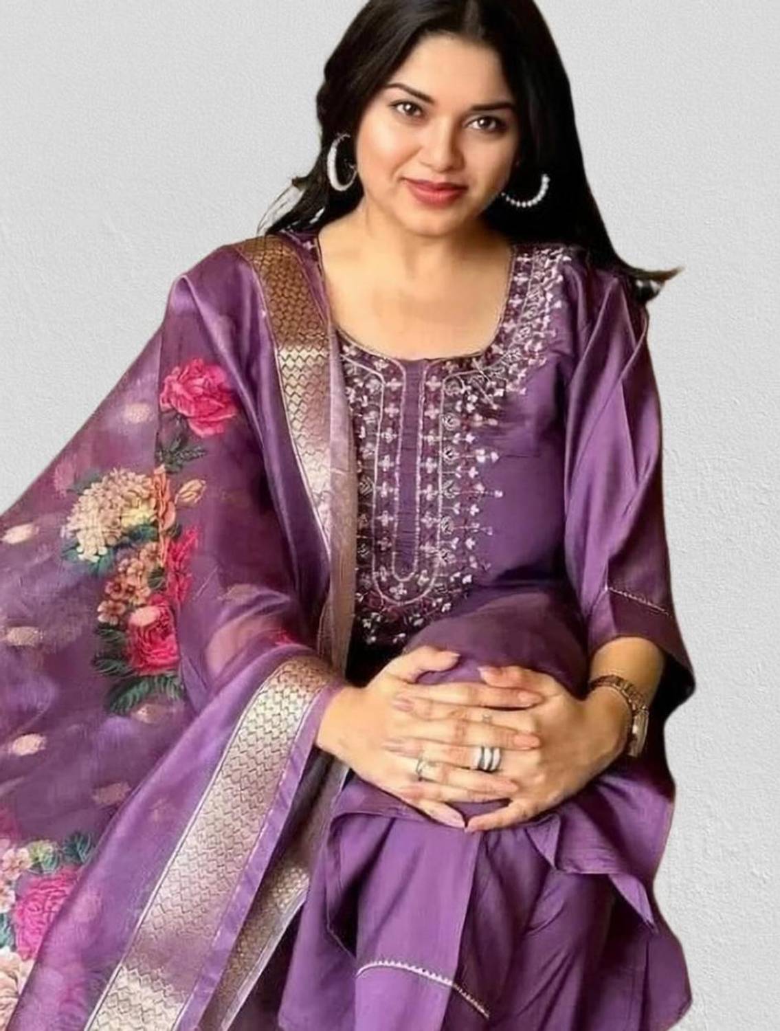 ASHA Women Kurti Pyjama Dupatta Set