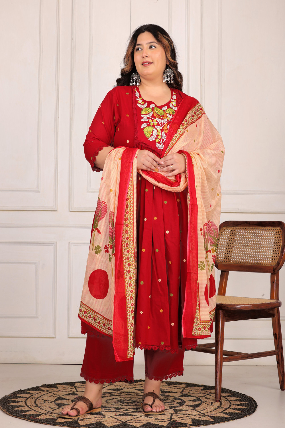 Image of Wilshire Women Kurta Pant Dupatta Set