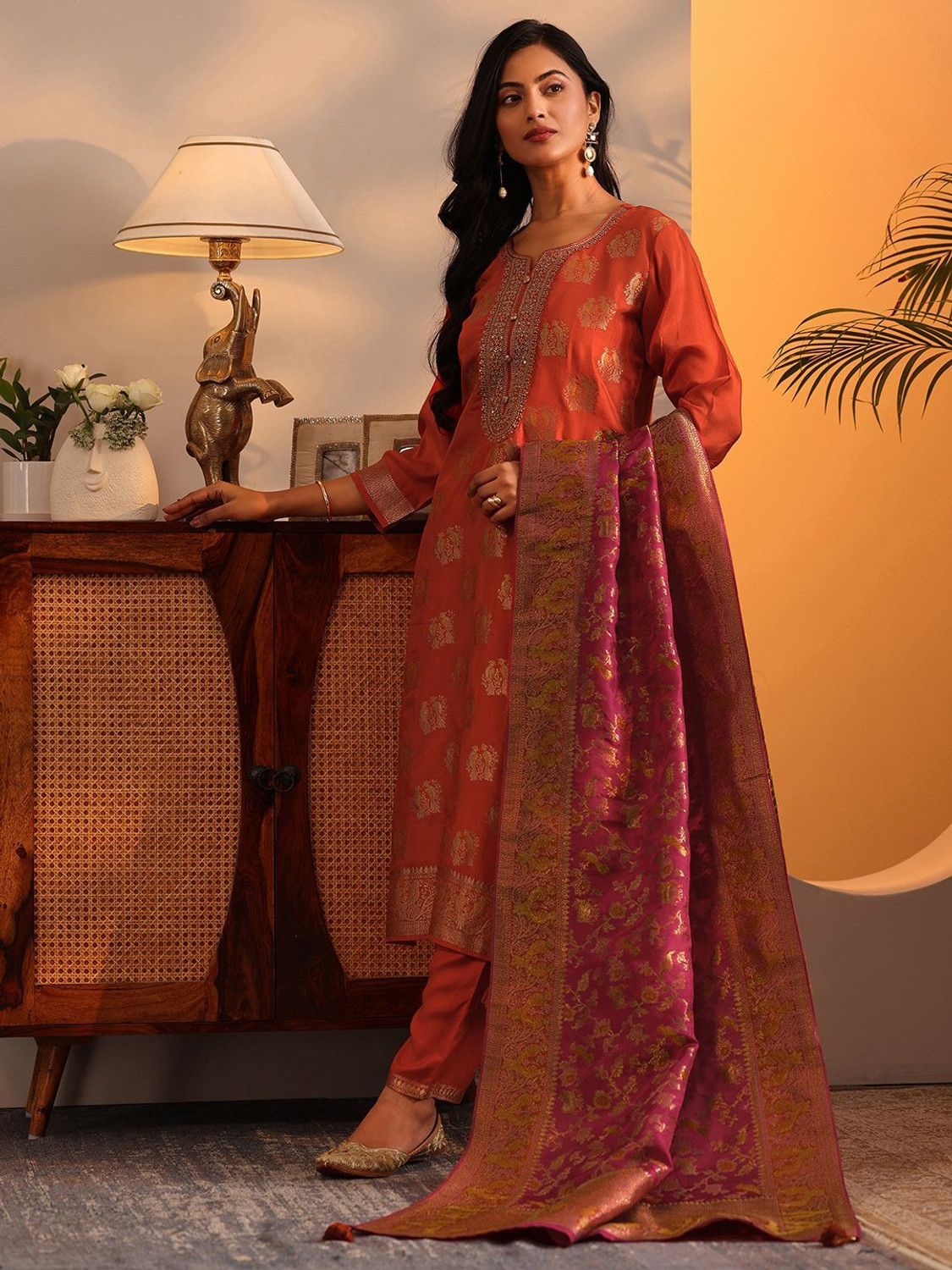 Image of LIBAS Women Kurta Pant Dupatta Set