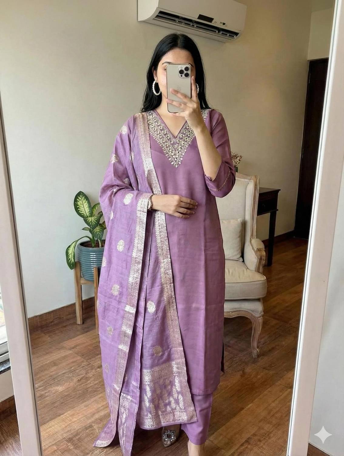 AEBA FASHION Women Kurta Pant Dupatta Set