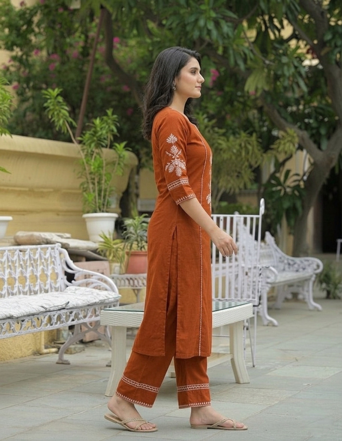 Image of ELEPANTS Women Kurti Palazzo Set