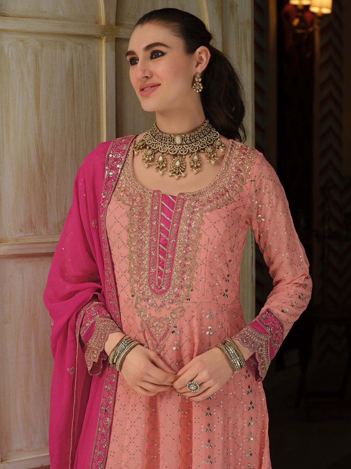Image of Indo Era Women Kurta Pant Dupatta Set