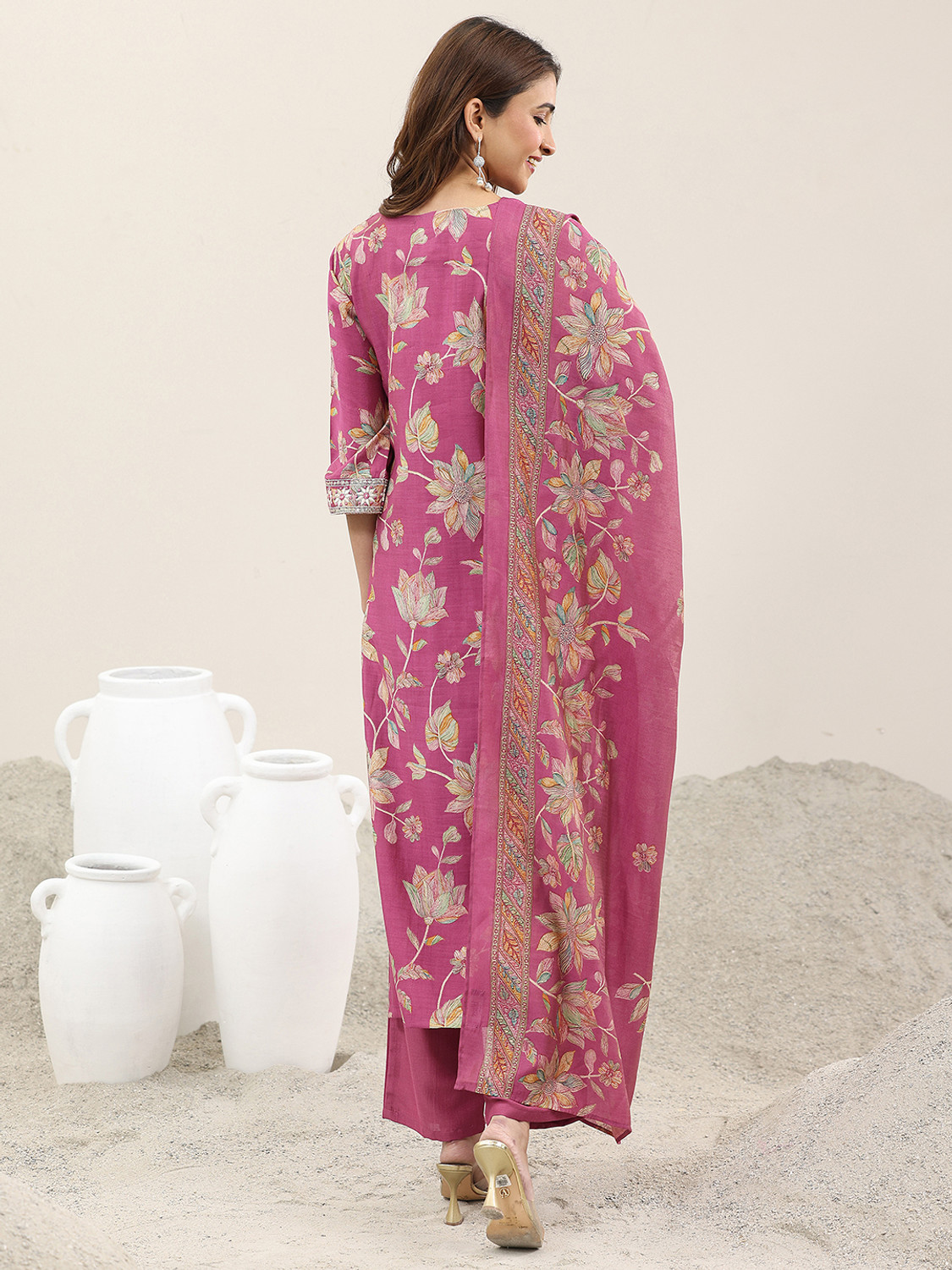 Image of LIBAS Women Kurta Pant Dupatta Set