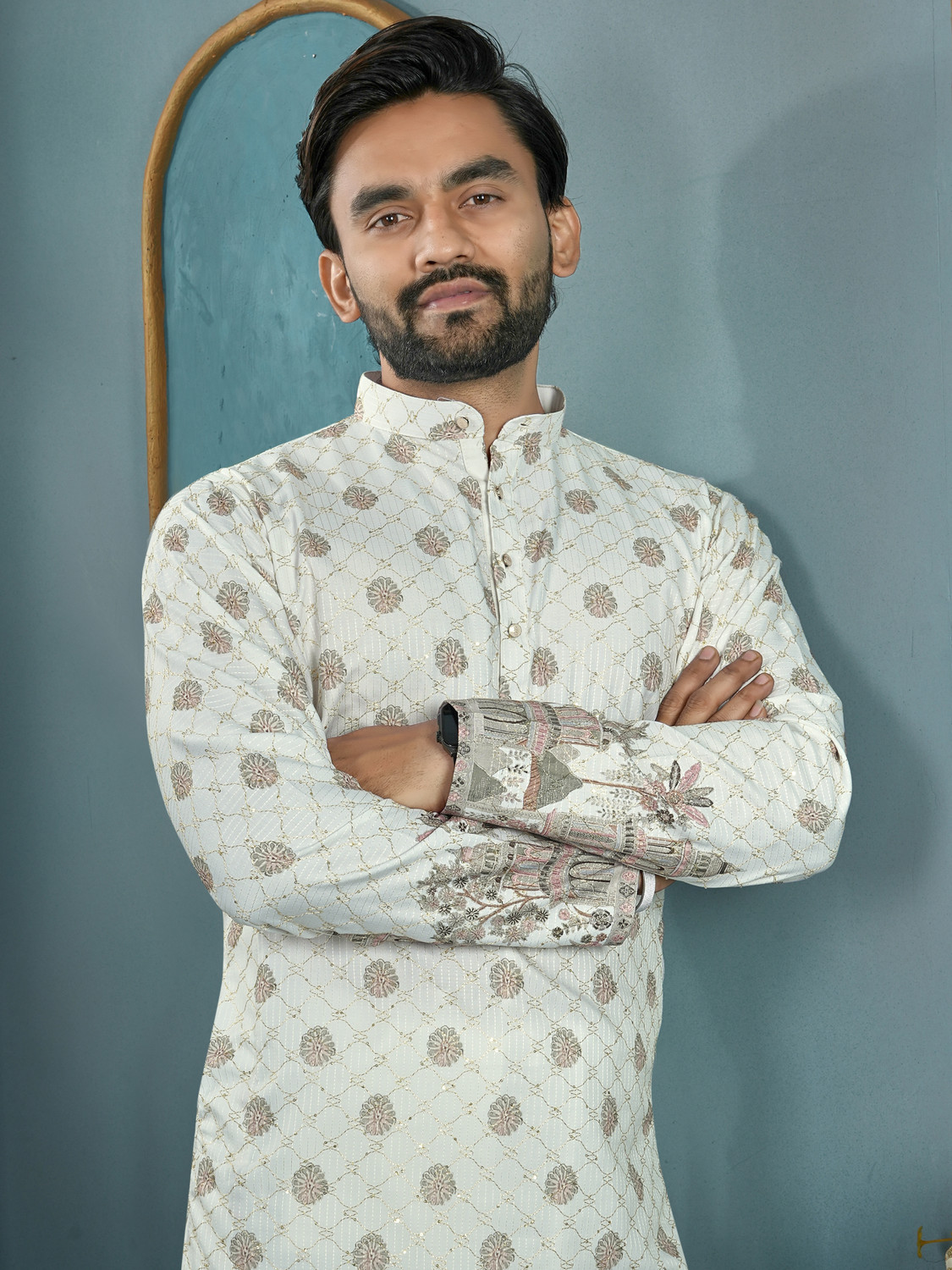 Image of CELLUX Men Kurta Pyjama Set