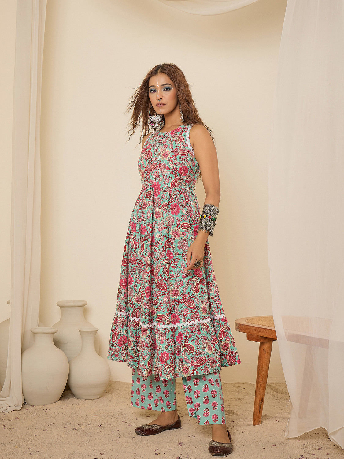 Image of WineRed Women Kurta Pant Set