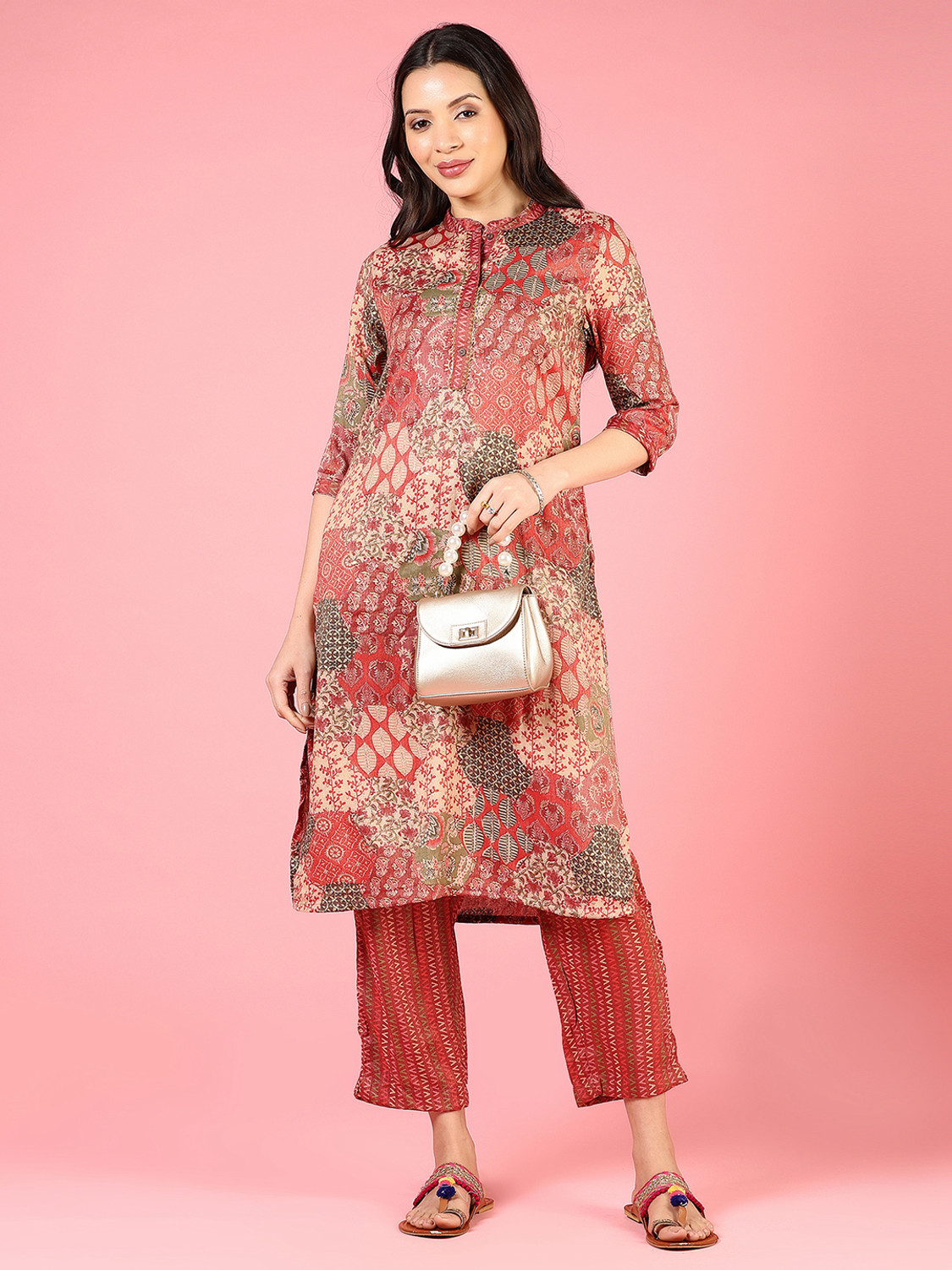 Image of V-MART Women Kurta Palazzo Set