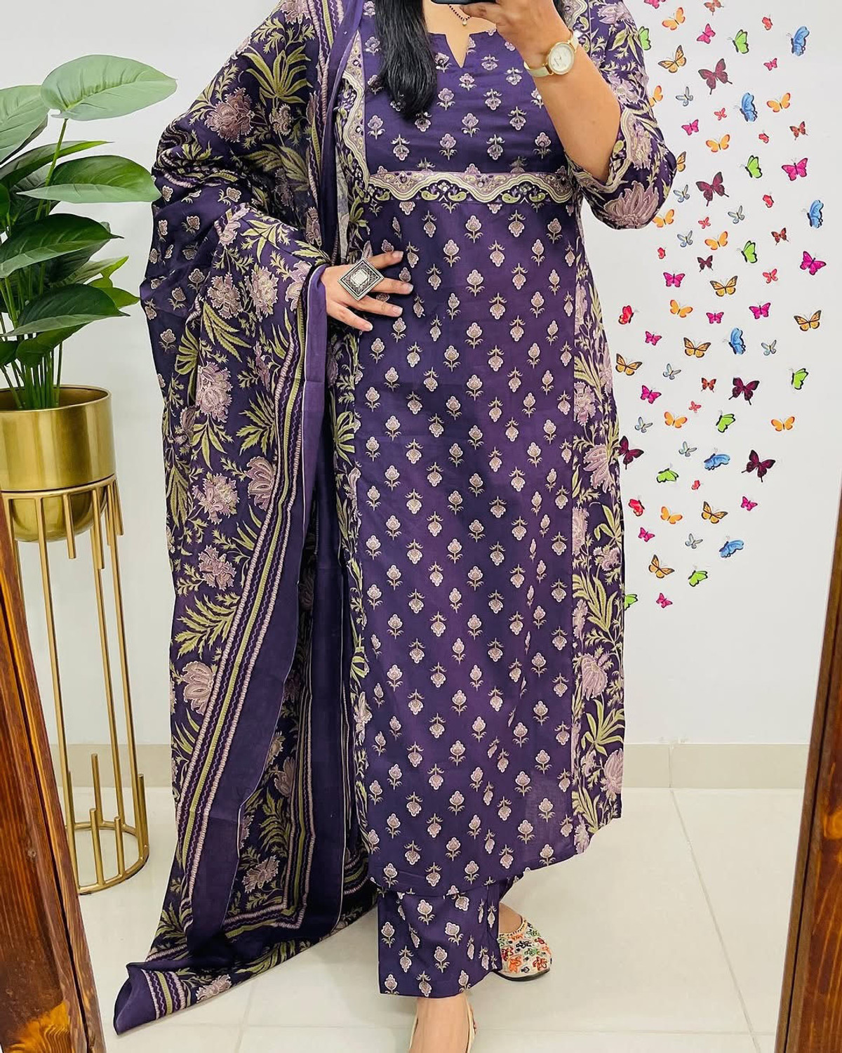 Image of TEO DORI Women Viscose Rayon Kurti Pant Attached Dupatta Set