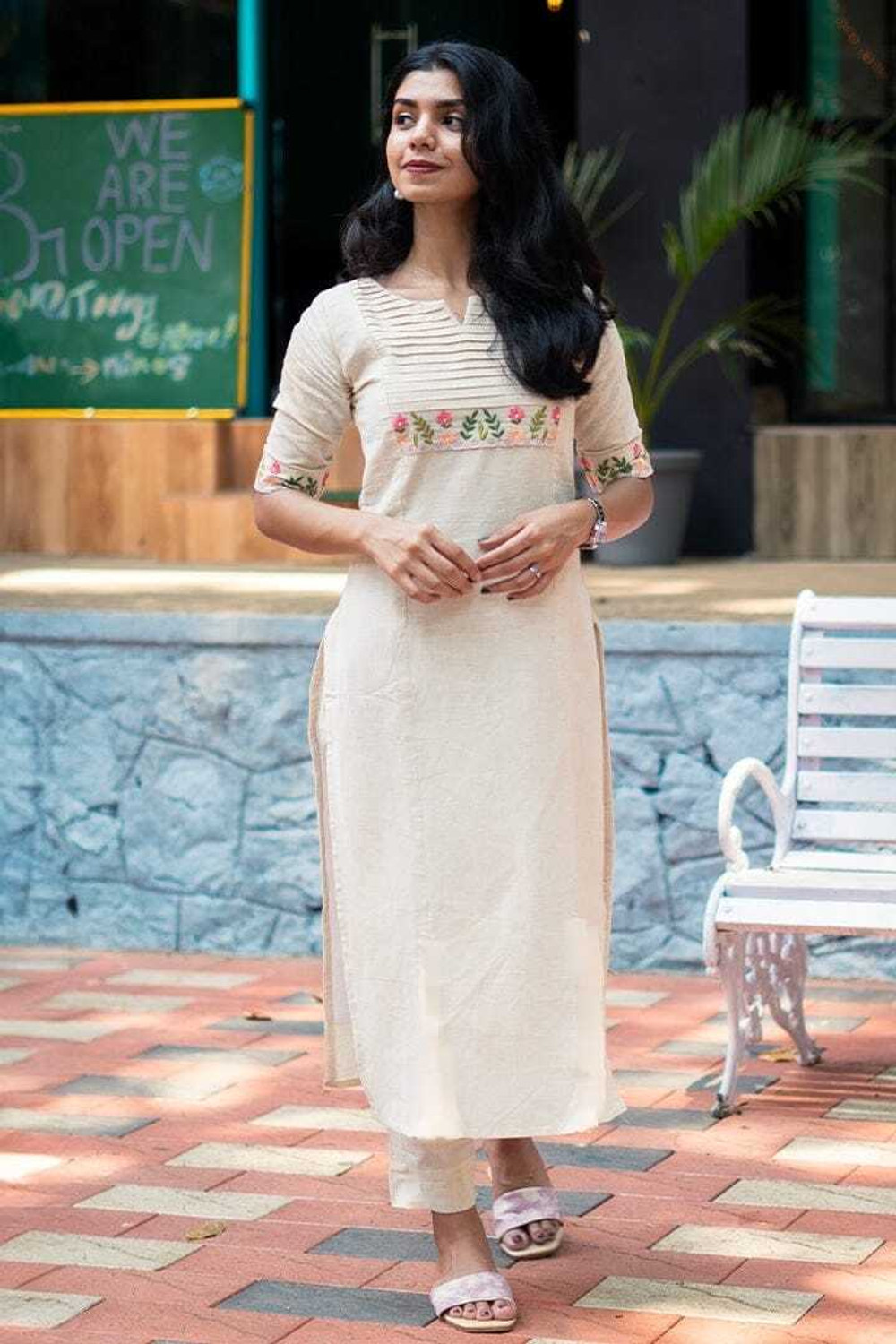 Image of ELEPANTS Women Kurti Pyjama Set