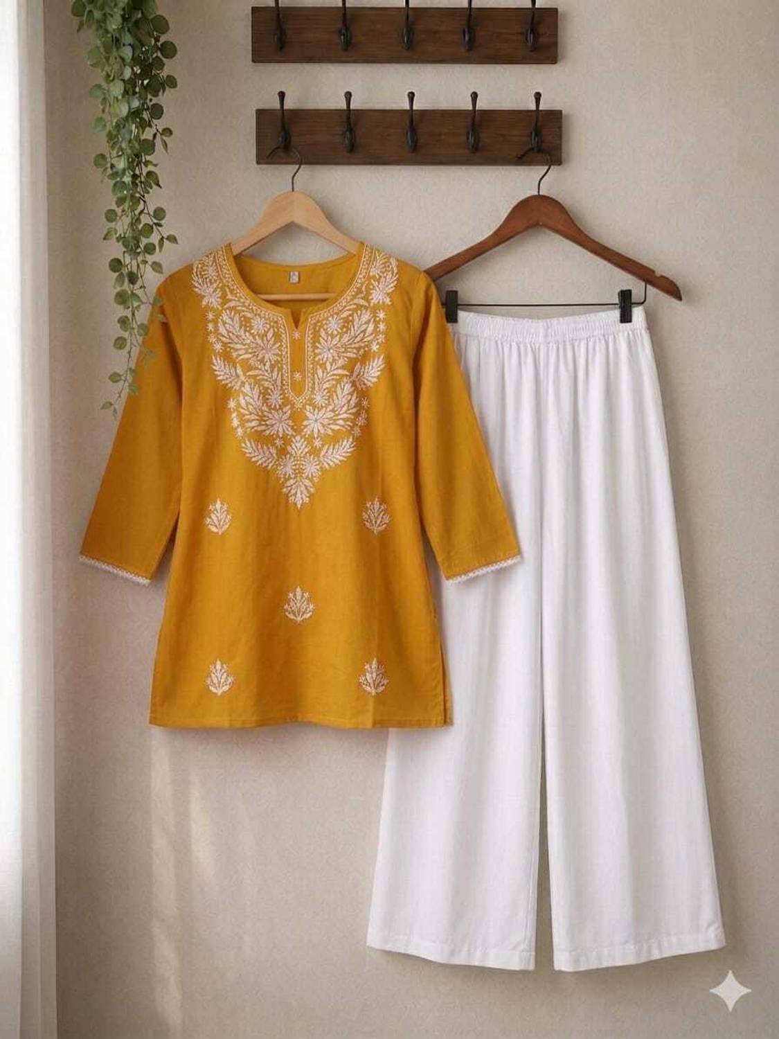 Ethnorio Women Kurti Palazzo Set - Image 1