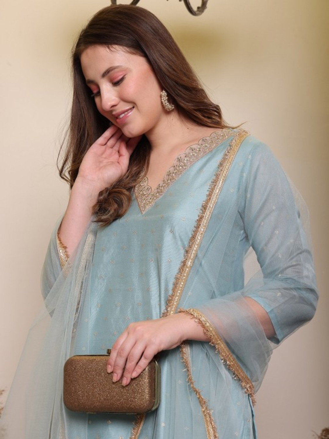Image of Keshia Women Kurta Pant Dupatta Set