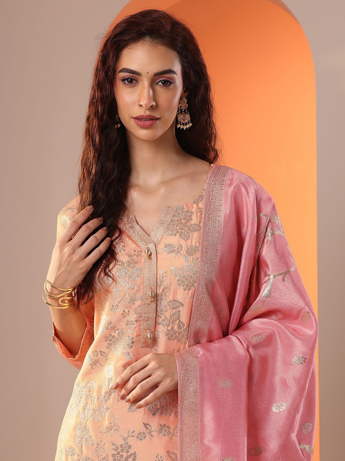 Image of LIBAS Women Kurta Pant Dupatta Set