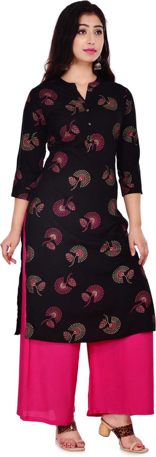 Image of TRUE WORLD Women Viscose Rayon Kurta Palazzo Set
