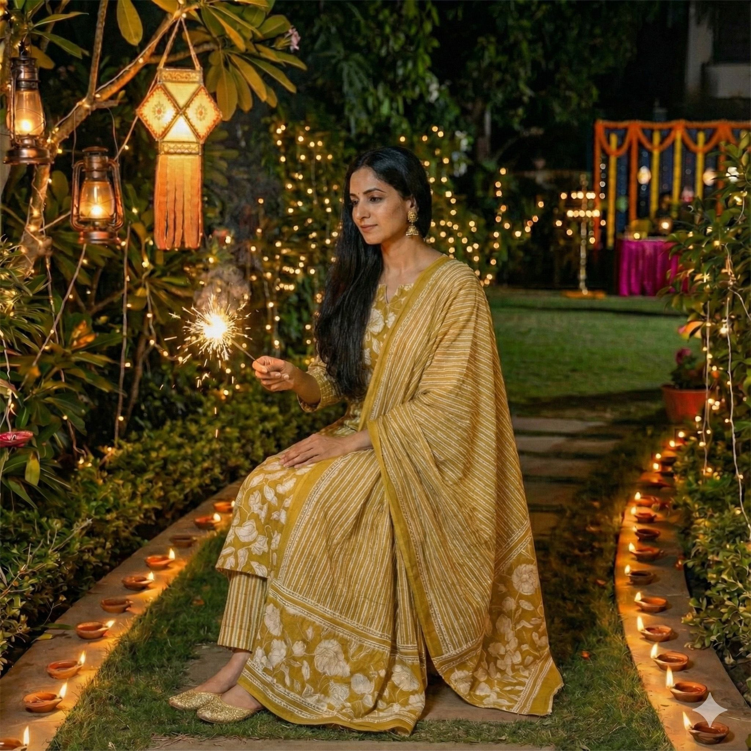Image of GIGNAR Women Kurta Pant Dupatta Set