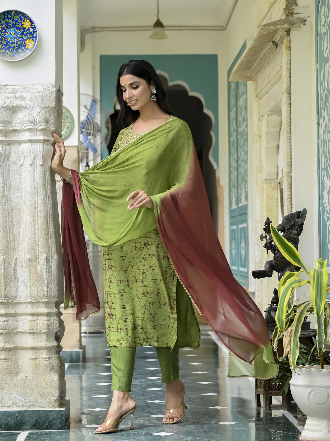 Image of Aaghnya Fashion Women Kurta Pant Dupatta Set