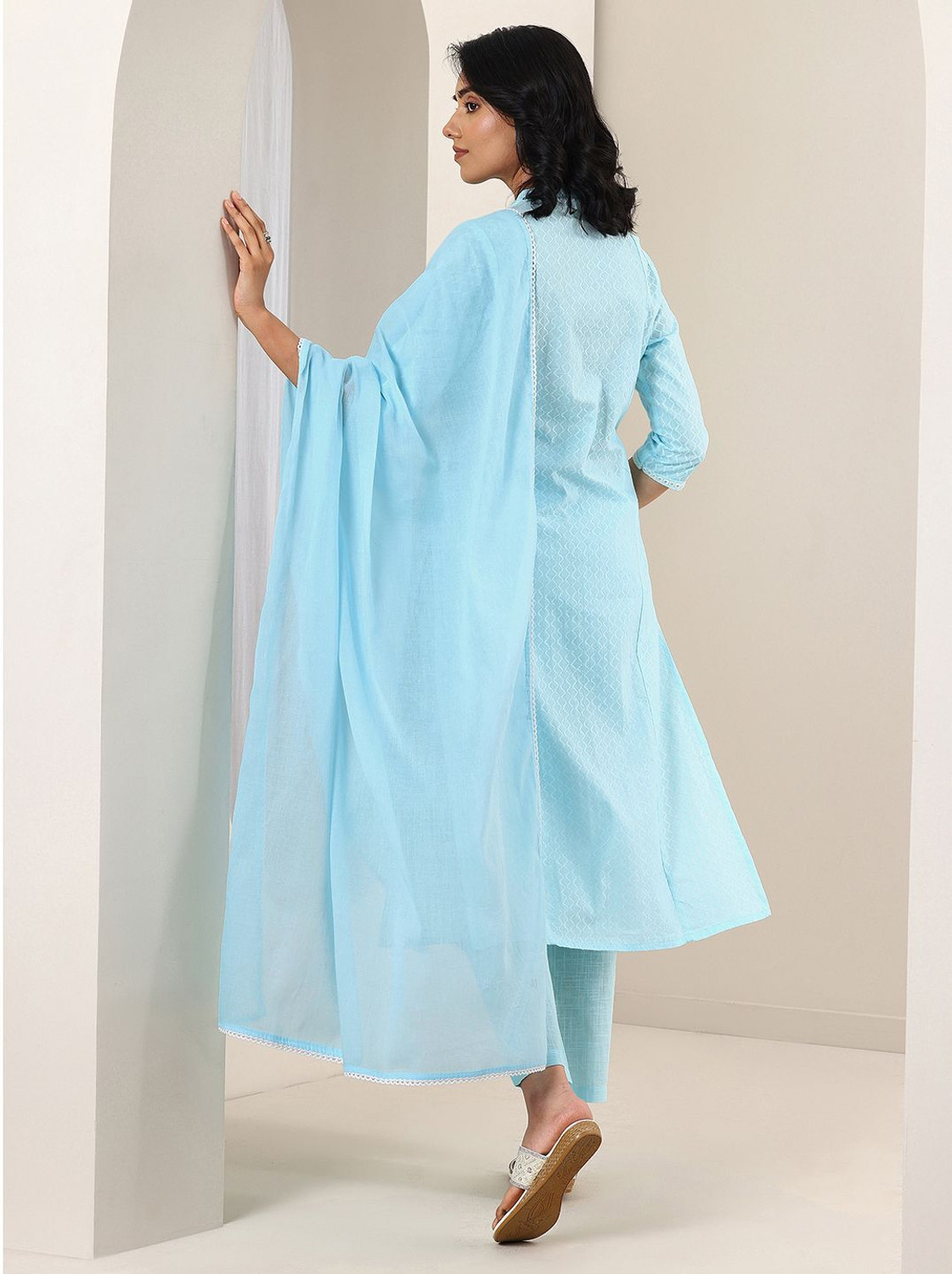 Image of LIBAS Women Kurta Palazzo Dupatta Set