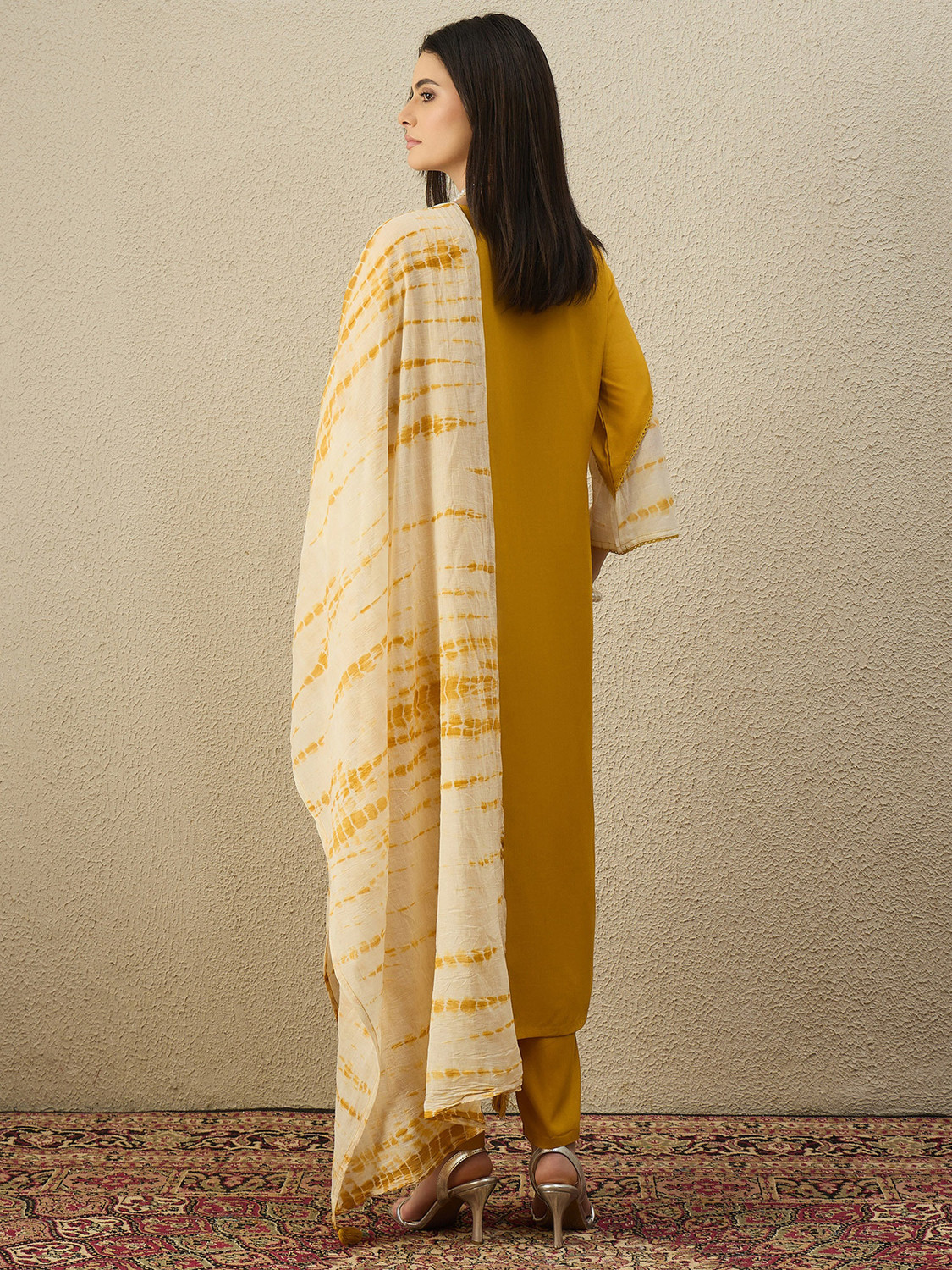 Image of Indo Era Women Kurta Pant Dupatta Set
