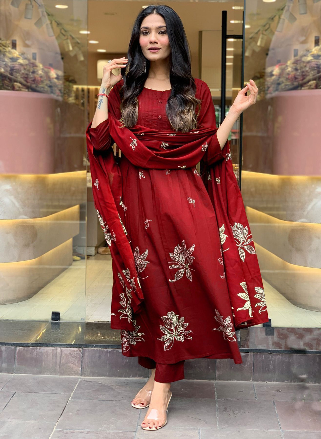 Image of Anni Designer Women Kurta Pant Dupatta Set