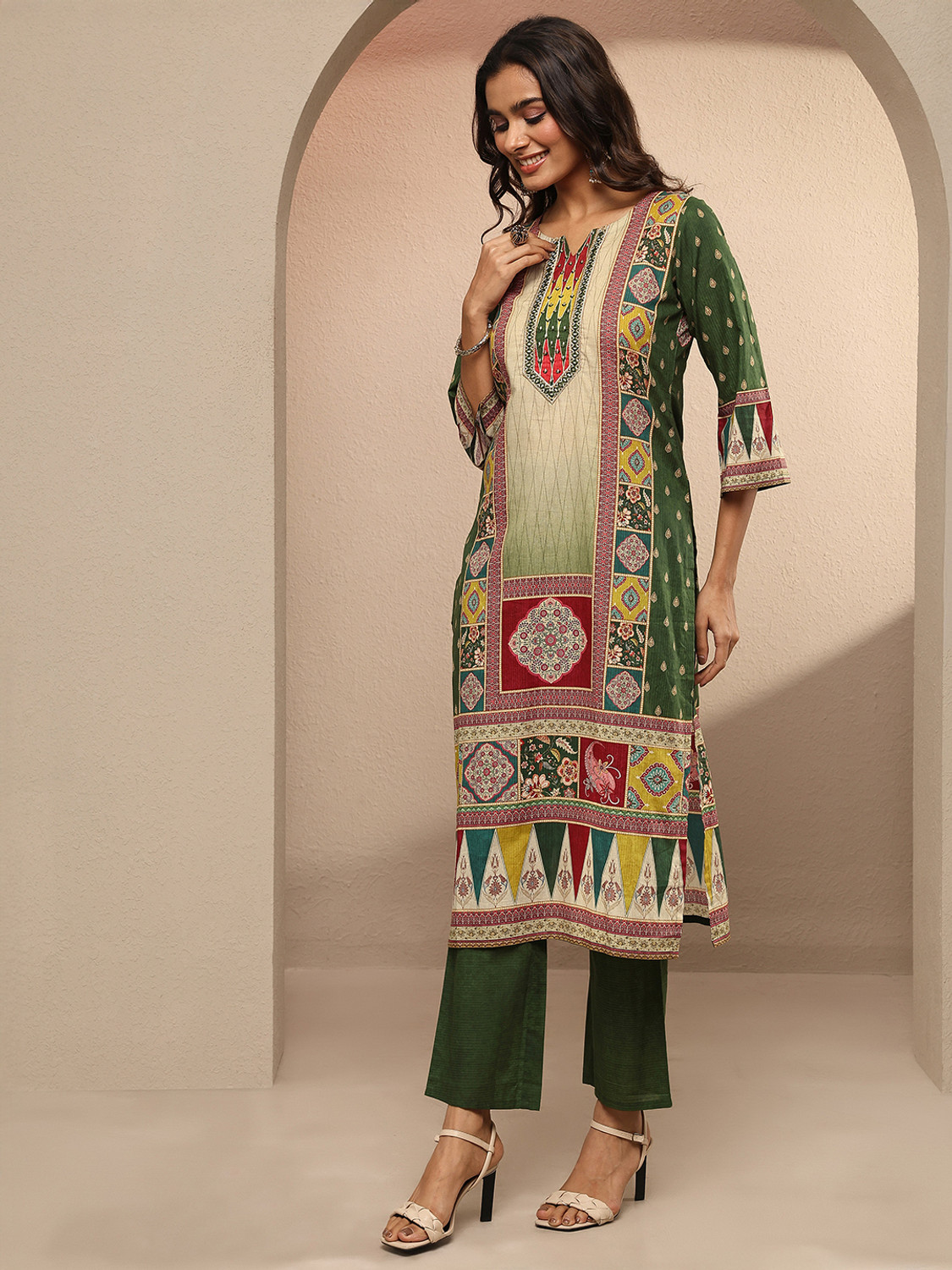 Image of LIBAS Women Kurta Pant Dupatta Set