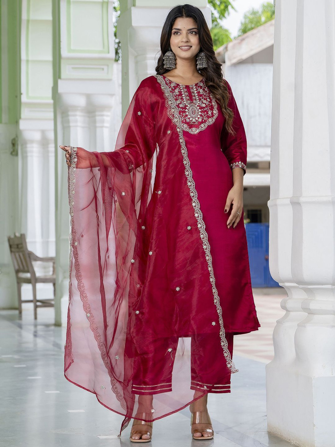 Image of VredeVogel Women Kurta Pant Dupatta Set