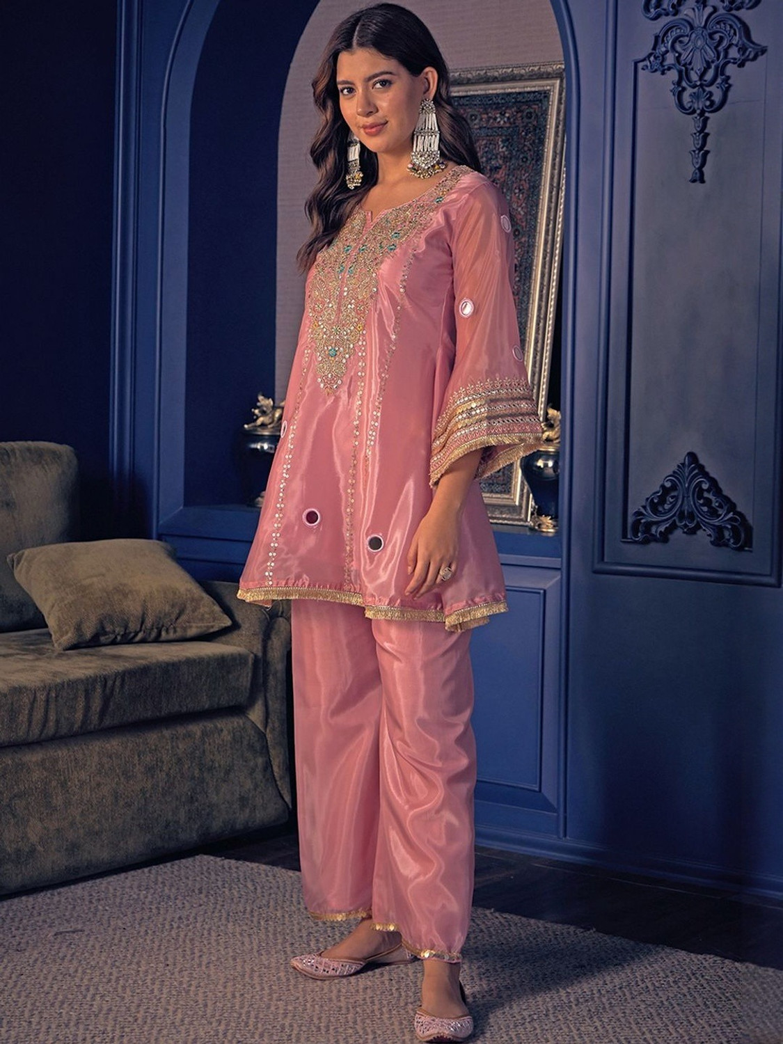 Image of HYMORA ENTERPRISE Women Kurta Pant Set