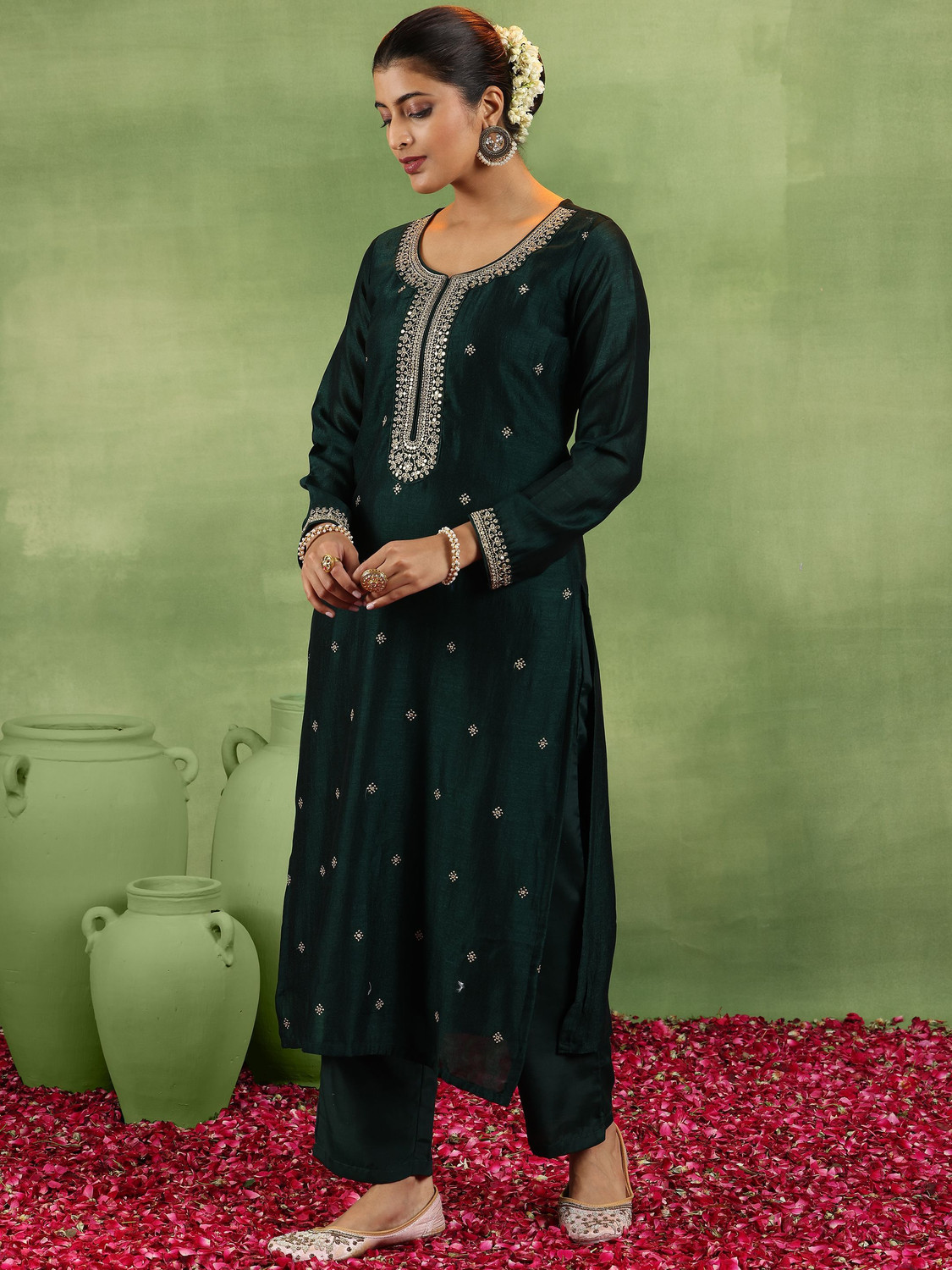 Image of LIBAS Women Kurta Pant Dupatta Set
