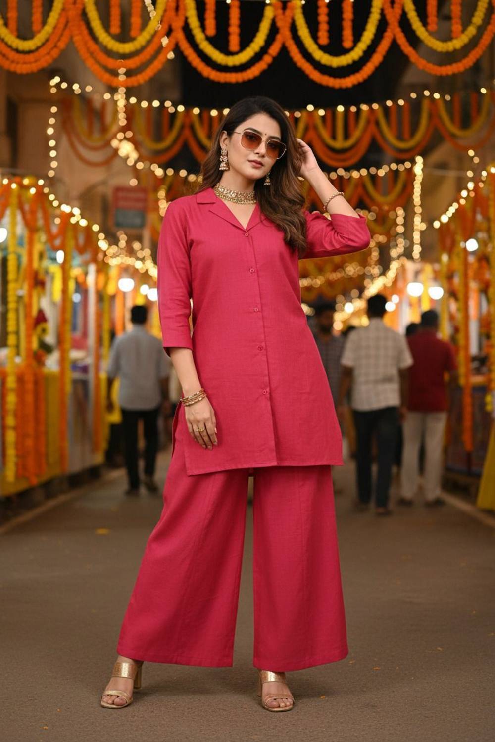 iEthniya Women Kurti Palazzo Set