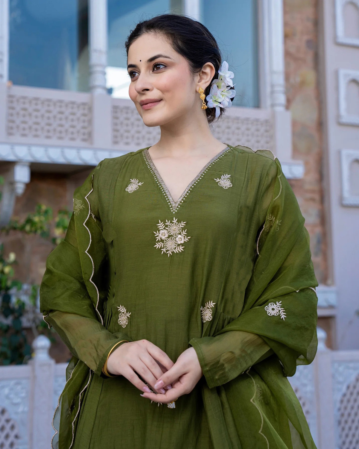 Image of Klosia Women Kurta Pant Dupatta Set