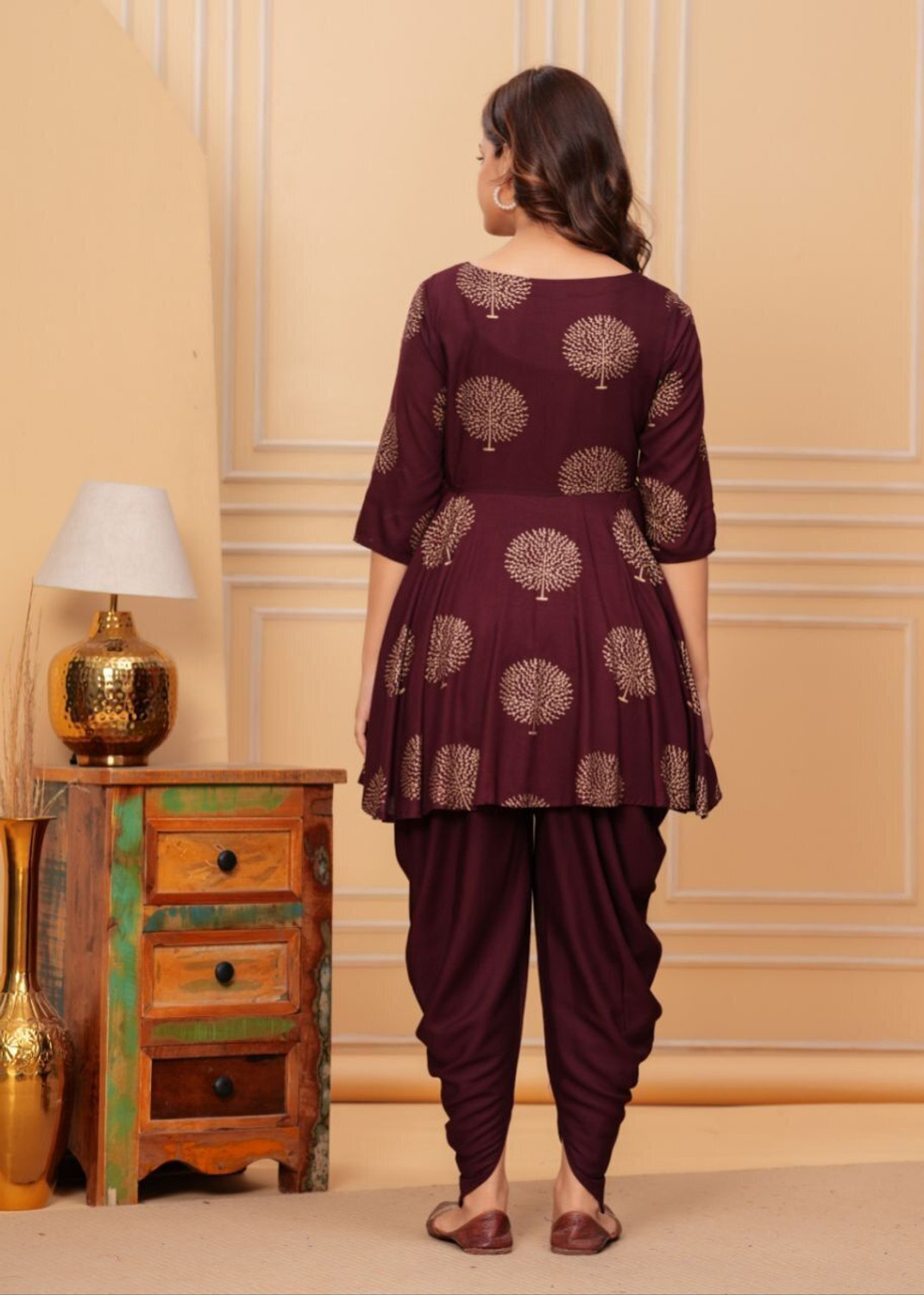 Image of TFP Women Kurti Dhoti Pant Set