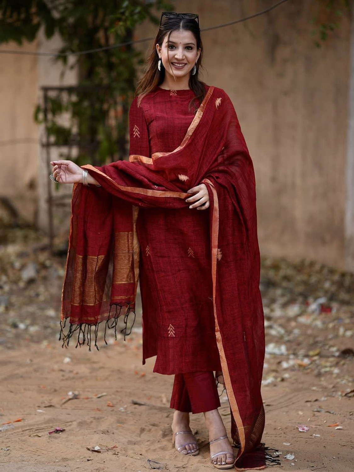 Image of Tasrika Women Kurta Pant Dupatta Set