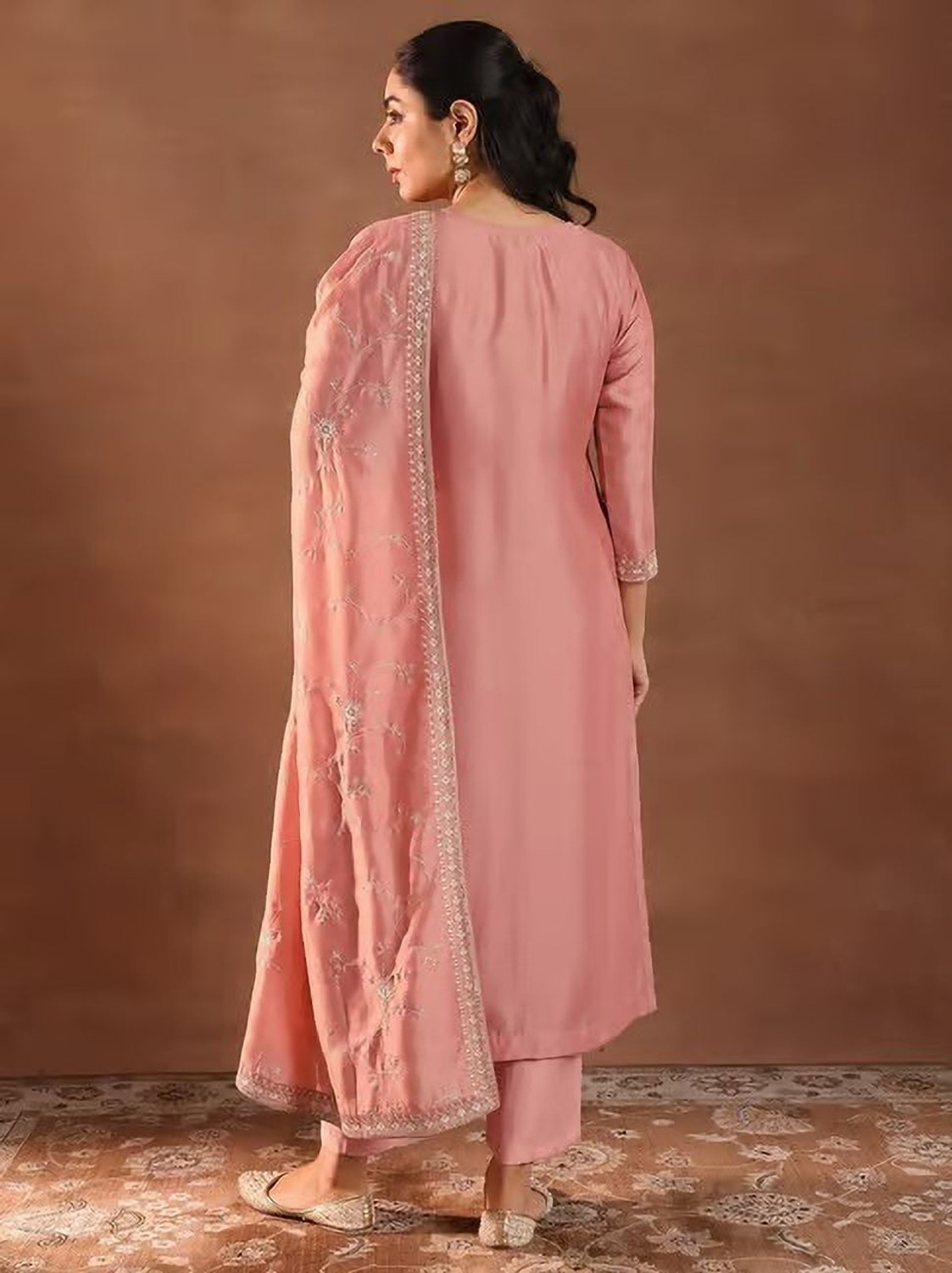 Image of Genrik Women Kurta Pant Dupatta Set