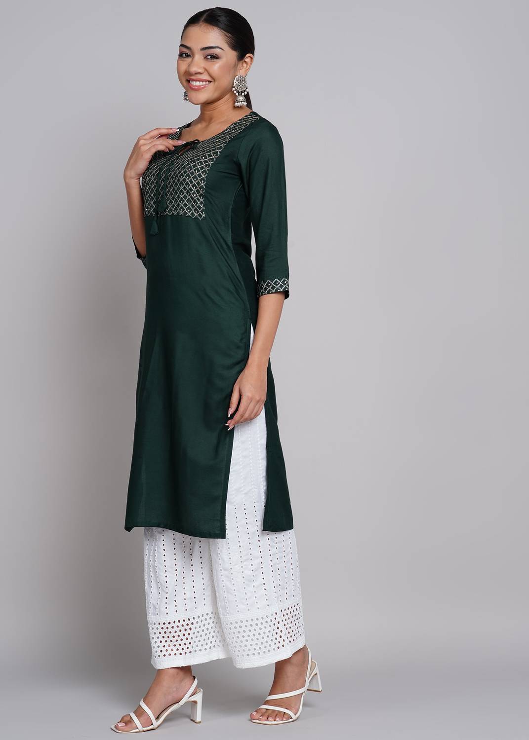 BAMLIZA WEAR Women Kurta Palazzo Set