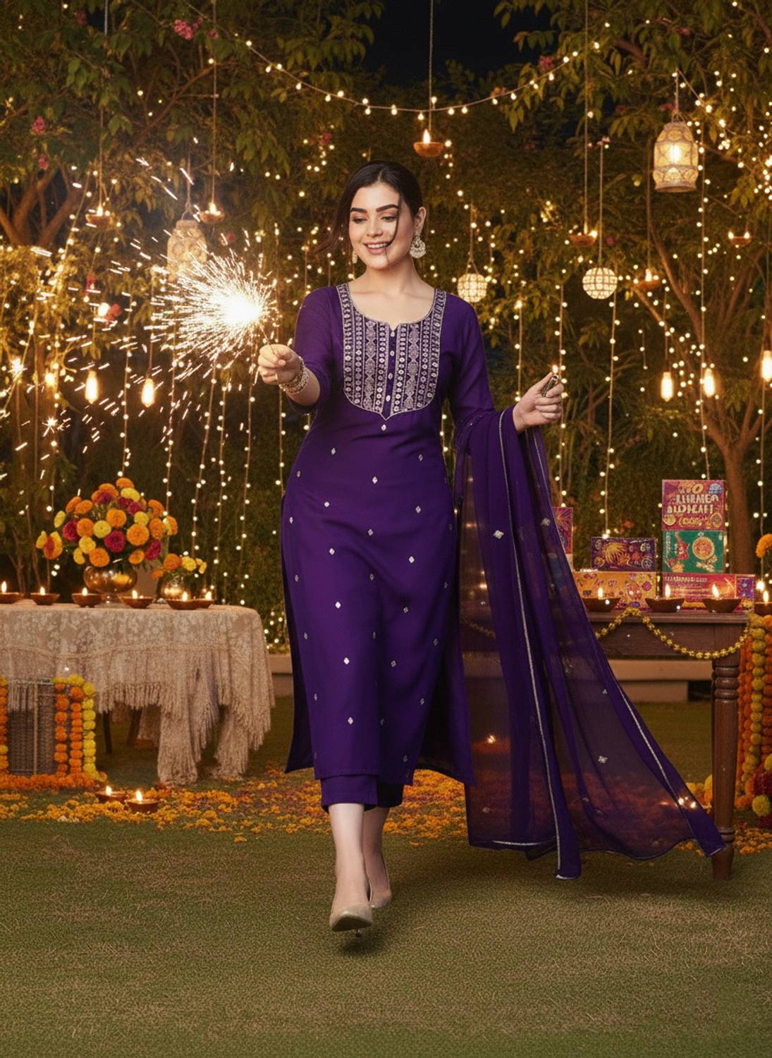 Anni Designer Women Kurta Pant Dupatta Set