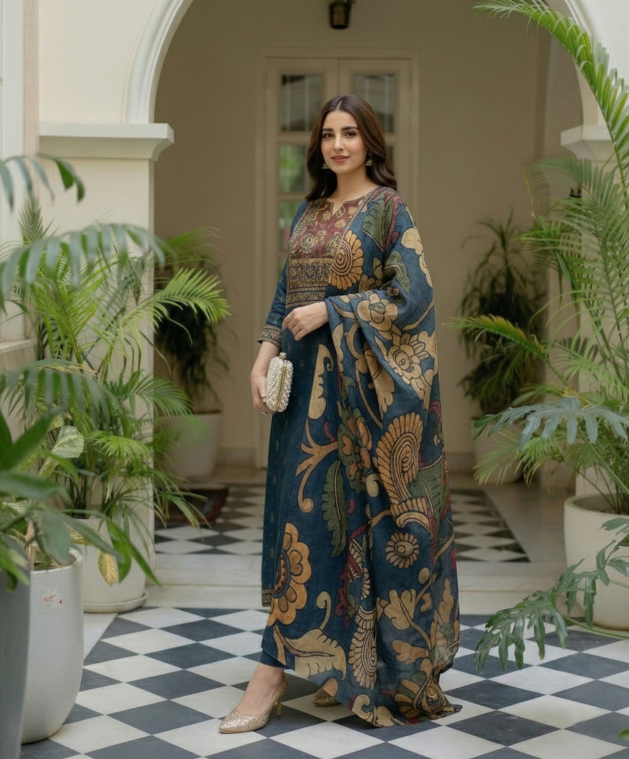 Image of Moda Rapido Women Kurti Pant Dupatta Set