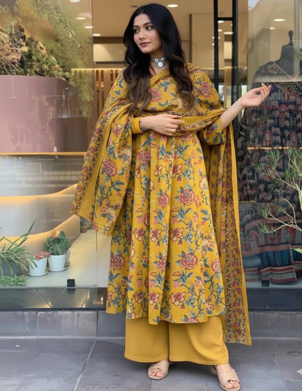 Lamba Women Kurta Palazzo Dupatta Set - Image 5