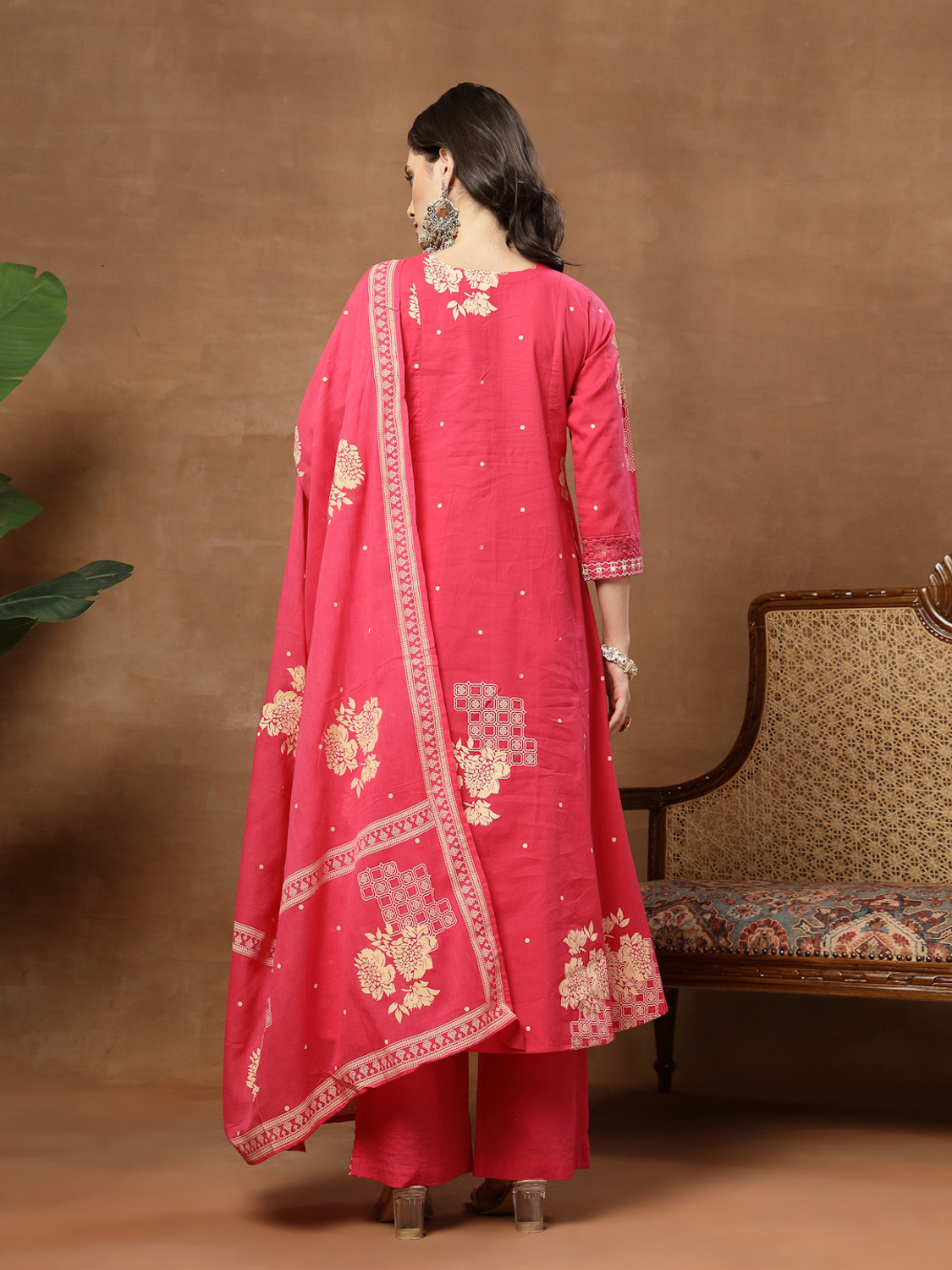 Image of KIMAYRA Women Kurta Palazzo Dupatta Set