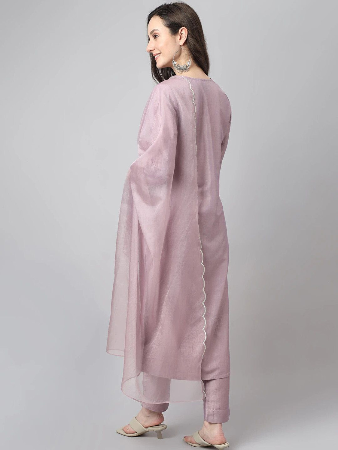 Image of Janasya Women Kurta Pant Dupatta Set